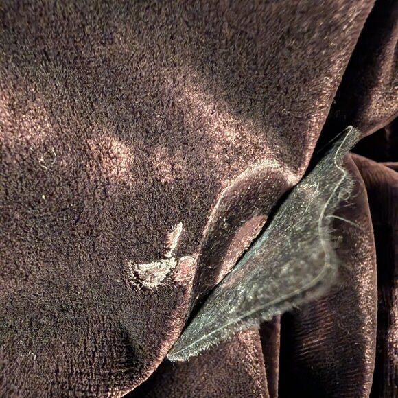 Vintage Ann Taylor Size 8 Brown Velvet 5 Button Pockets Lined Blazer Jacket - Picture 7 of 10